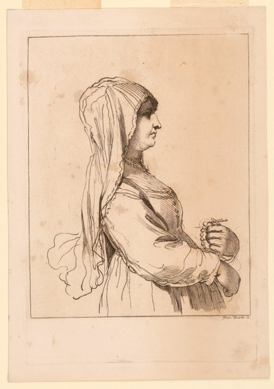 Mujer con un Rosario de Giuseppe Zocchi