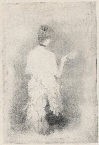Joven elegante vista desde atrás de Giuseppe de Nittis