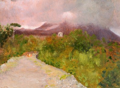 Fumarola del Monte Vesubio, circa 1871, por Giuseppe De Nittis (1846-1884) de Giuseppe or Joseph de Nittis
