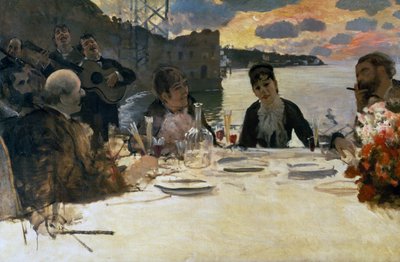 Almuerzo en Posillipo, c.1879 de Giuseppe or Joseph de Nittis