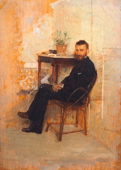 Retrato de Adriano Cecioni de Giuseppe or Joseph de Nittis