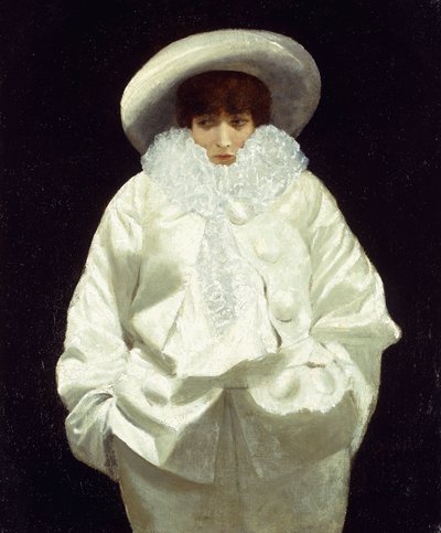 Sarah Bernhardt como Pierrot de Giuseppe or Joseph de Nittis