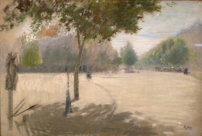 Plaza soleada de Giuseppe or Joseph de Nittis