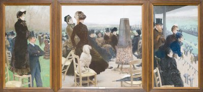 Las carreras en el Bois de Boulogne de Giuseppe or Joseph de Nittis