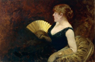 Mujer con abanico de Giuseppe or Joseph de Nittis