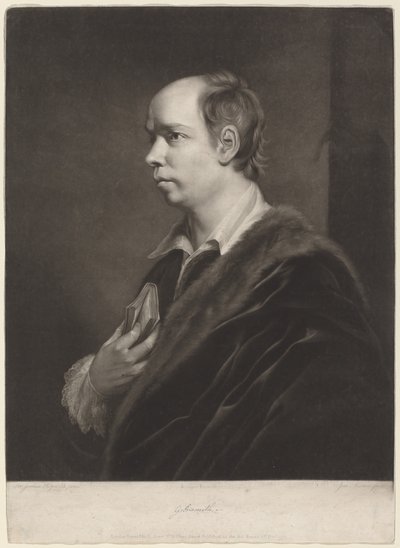 Oliver Goldsmith de Giuseppi Filippo Liberati Marchi after Sir Joshua Reynolds