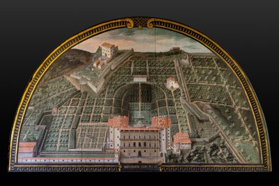 Palacio Pitti, Jardines de Buboli y Fuerte Belvedere en Florencia de Giusto Utens