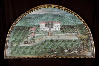 Vista de Villa La Peggio cerca de Florencia, Italia de Giusto Utens