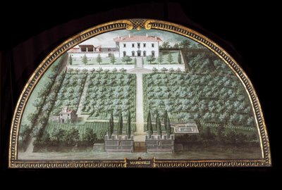 Vista de Villa di Marignolle cerca de Florencia, Italia de Giusto Utens