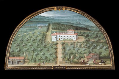 Vista de Villa la Magia cerca de Pistoia, Italia de Giusto Utens