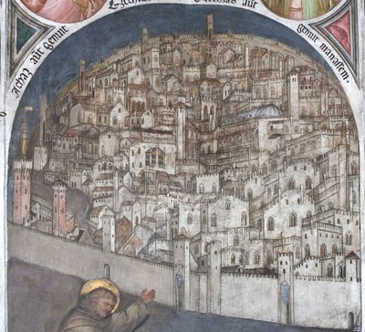 Vista de Padua en el siglo XIV - Basílica de San Antonio de Giusto de Menabuoi