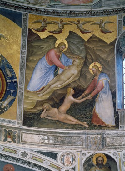 La creación de Adán y Eva, 1360-70 de Giusto di Giovanni de Menabuoi