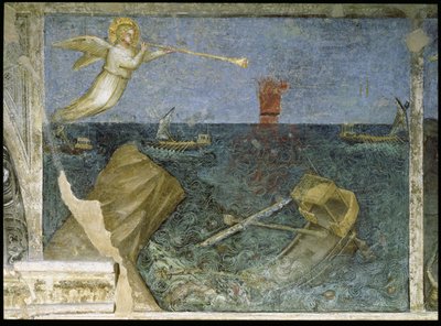 El segundo ángel del Apocalipsis creando una tormenta, 1360-70 de Giusto di Giovanni de Menabuoi