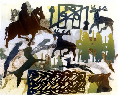 Símbolos pictos y encaje de Gloria Wallington