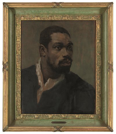 Cabeza de negro, enmarcado (óleo sobre tabla) de Glyn Warren Philpot