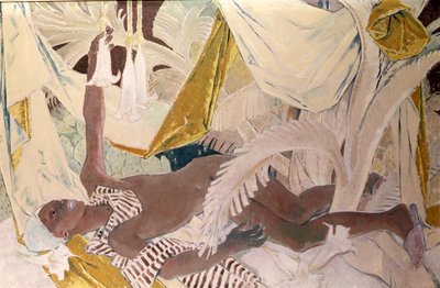 Henry Thomas, el sirviente jamaicano de Philpots, reclinado de Glyn Warren Philpot