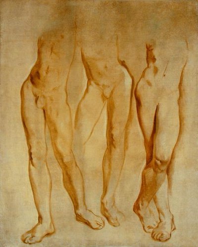 Tres estudios de un desnudo masculino de Glyn Warren Philpot