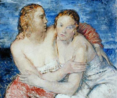 Dos Niñas, un Retrato de las Sobrinas del Artista de Glyn Warren Philpot