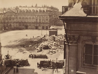 La plaza Vendome de París tras la destrucción de la columna de Gobinet de Villecholle Francois Marie Louis Alexandre) Franck (Franck