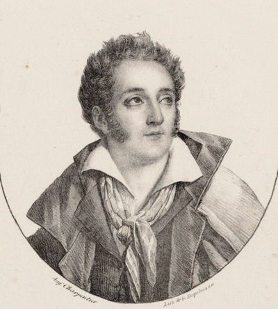 Retrato del compositor François Charles Mansui 1785-1847 de Godefroy Engelmann