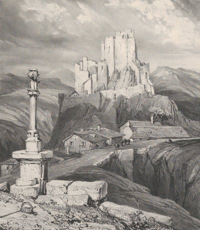 Ruinas del Castillo de Bouzols, cerca de Puy en Velay de Godefroy Engelmann