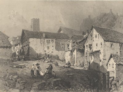 Vista de un pueblo de montaña de Godefroy Engelmann