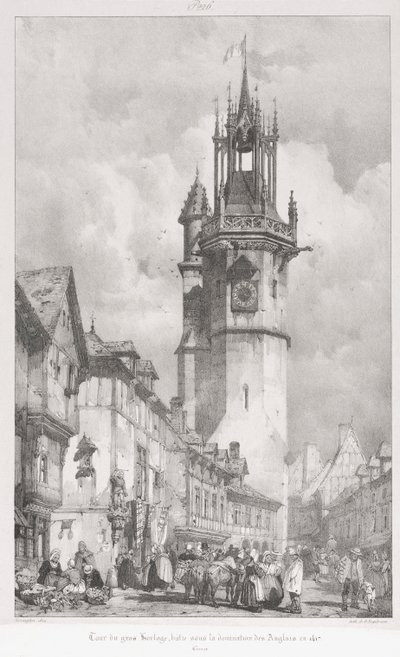 Viajes pintorescos y románticos en la antigua Francia, Normandía: Tour du Gros-Horlage, Évreux de Godefroy Engelmann