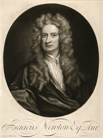 Isaac Newton, Esq., pub. 1712 (grabado) de Godfrey (after) Kneller