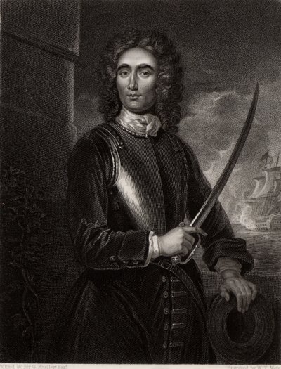 Retrato de John Benbow de Godfrey (after) Kneller