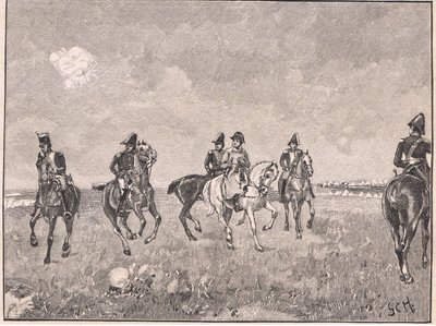 Napoleón y su séquito en Boulogne AD 1803 de Godfrey C. Hindley