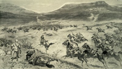 La Última Resistencia de los Bóers antes de Kimberley-Carga de la Caballería Británica de Godfrey Douglas Giles