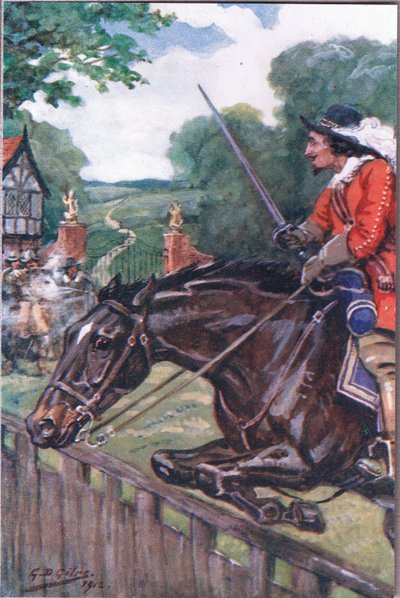 El romance de Britonmarte: Pero ella despejó por pulgadas la mesa de roble, de Poemas de Adam Lindsay Gordon publicado por T. N. Foulis, 1912 de Godfrey Douglas Giles