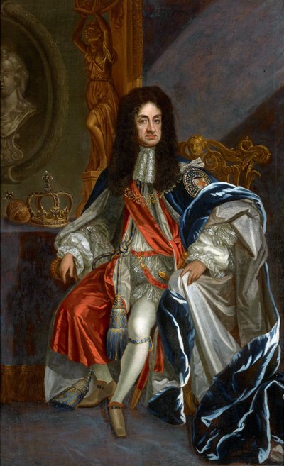 Barroco: Retrato de Carlos II de Inglaterra (1630-1685), con las vestiduras de la Orden de la Jarretera de Godfrey Kneller
