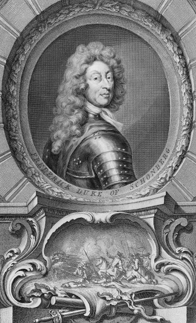 Federico, Duque de Schomberg (1615-90) grabado por Jacobus Houbraken (1698-1780) de Godfrey Kneller