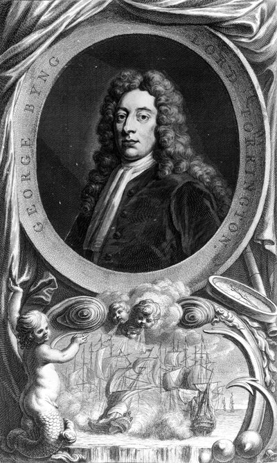 George Byng, 1er Vizconde Torrington, grabado por Jacobus Houbraken, 1747 de Godfrey Kneller