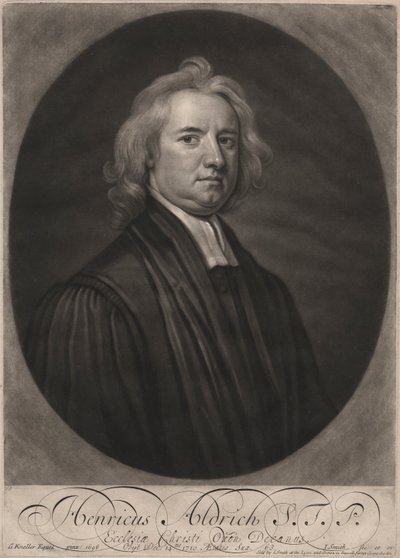Henricus Aldrich, grabado por John Smith, 1696 de Godfrey Kneller