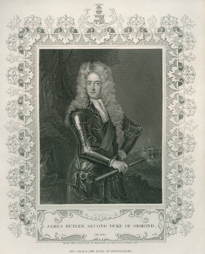 James Butler, 2º Duque de Ormond, grabado por Henry Robinson de Godfrey Kneller