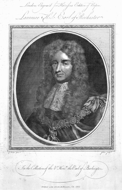 Laurence Hyde, 1er Conde de Rochester, grabado por John Goldar, 1785 de Godfrey Kneller