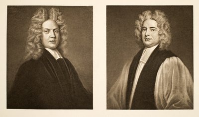 Izquierda: Henry Sacheverell D.D. Derecha: Francis Atterbury, Obispo de Rochester, pub. 1902 de Godfrey Kneller