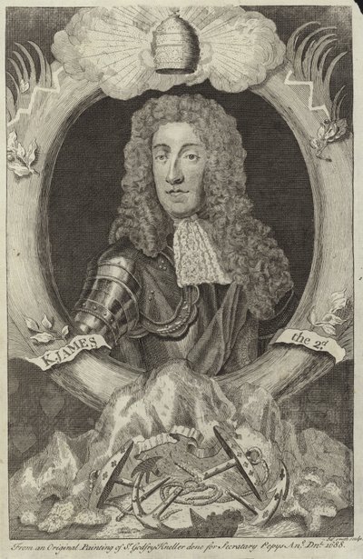 Retrato de Jacobo II de Inglaterra e Irlanda de Godfrey Kneller