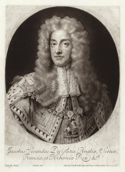 Retrato del Rey Jacobo II de Inglaterra e Irlanda de Godfrey Kneller