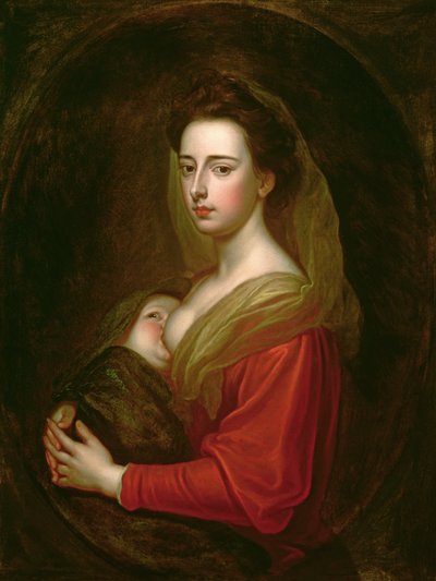 Retrato de Lady Mary Boyle (1566-1673) y su hijo Charles Boyle (d.1720) de Godfrey Kneller