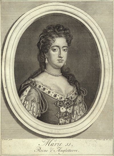 Retrato de la Reina María II de Inglaterra, Escocia e Irlanda de Godfrey Kneller