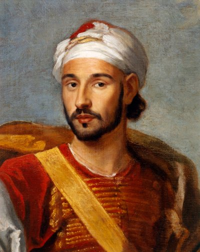 Detalle, Muhammad Ohadu, Embajador de Marruecos de Godfrey and Wyck Jan (1640 1700) Kneller