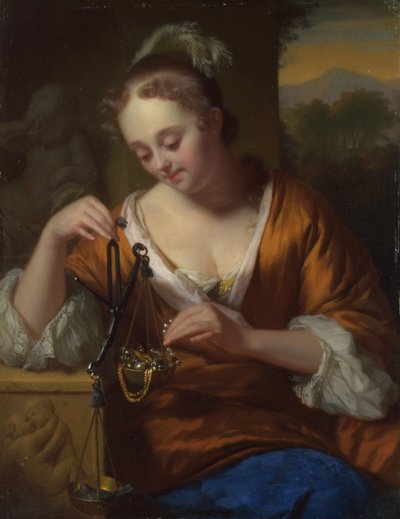 Alegoría de la Virtud y la Riqueza de Godfried Cornelisz Schalcken