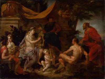 El concurso entre Apolo y Pan, ca 1690 de Godfried Maes