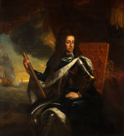 Retrato del rey estatúder Guillermo III (1650-1702) de Godfried Schalcken