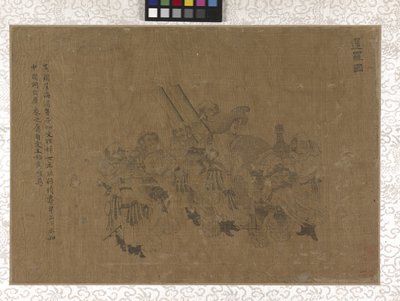 Portadores del tributo (tinta sobre seda) de Gonglin Li