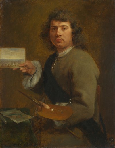 Vista Retrato de Robert van den Hoecke 1622-1688. De la Serie Los Cinco Sentidos de Gonzales Coques