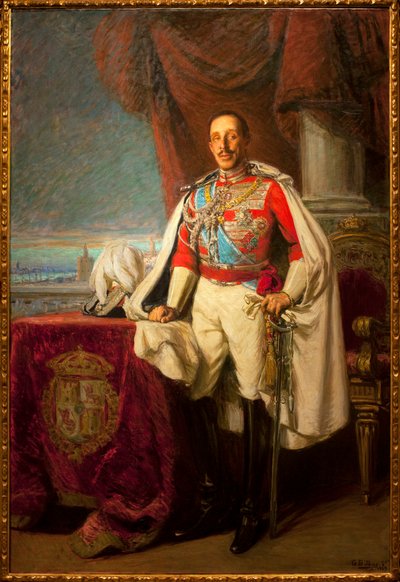 Alfonso XIII de España - Retrato de Alfonso XIII - Pintura de Gonzalo Bilbao Martínez (1860-1938), óleo sobre lienzo de Gonzalo Bilbao Martinez